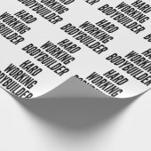 Hardwerkende bodybuilder cadeaupapier (Hoek)