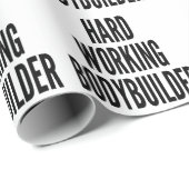 Hardwerkende bodybuilder cadeaupapier (Rol Hoek)