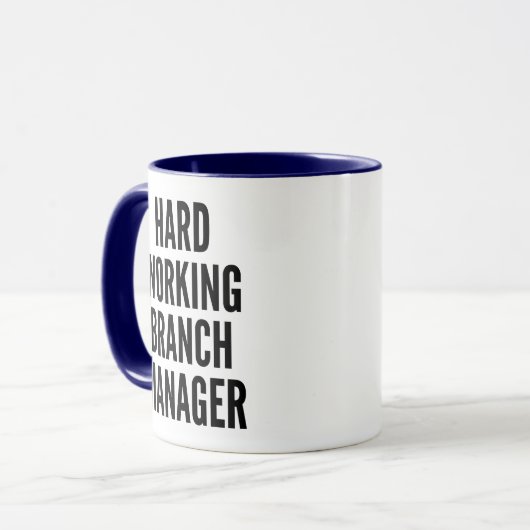 Hardwerkende Branch Manager Mok (Voorkant links)