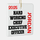 Hardwerkende Chief Executive Officer Keramisch Ornament (Rechts)