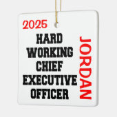 Hardwerkende Chief Executive Officer Keramisch Ornament (Links)
