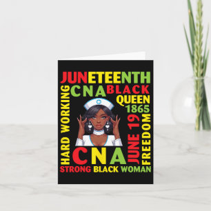 Hardwerkende Cna Zwarte Koningin Sterke Zwarte Vro Kaart