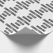 hardwerkende correctionele ambtenaar cadeaupapier (Hoek)