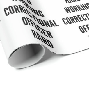 hardwerkende correctionele ambtenaar cadeaupapier
