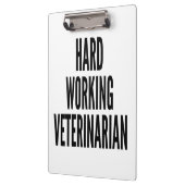 hardwerkende dierenarts klembord (Links)