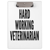 hardwerkende dierenarts klembord (Voorkant)