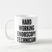 hardwerkende endoscopietechnicus koffiemok (Links)