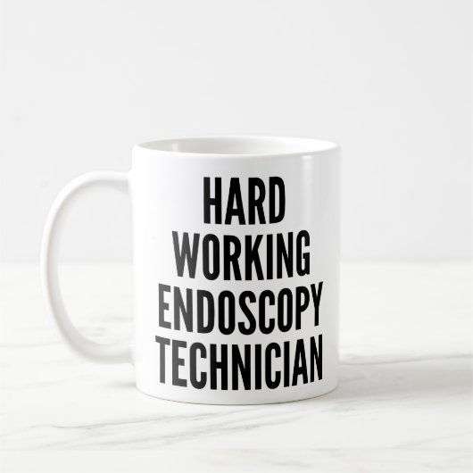 hardwerkende endoscopietechnicus koffiemok (Links)