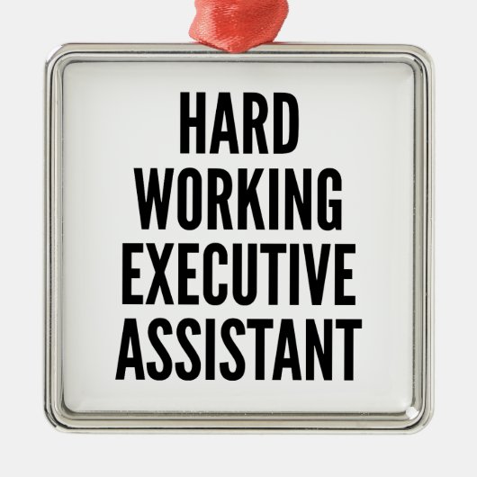 Hardwerkende Executive Assistant Metalen Ornament (Voorkant)