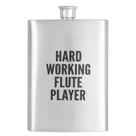 Hardwerkende fluitspeler heupfles (Voorkant)