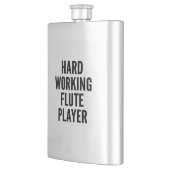 Hardwerkende fluitspeler heupfles (Links)