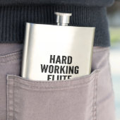 Hardwerkende fluitspeler heupfles (Voorbeeld)