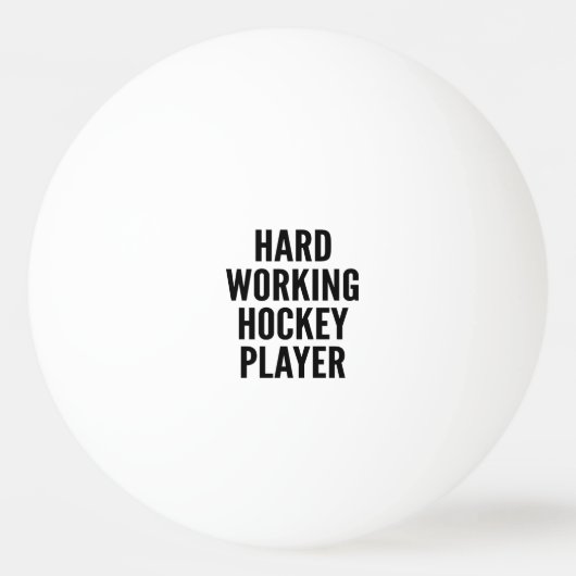Hardwerkende hockeyspeler pingpongbal (Voorkant)