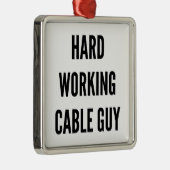 Hardwerkende kabelman metalen ornament (Rechts)
