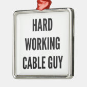Hardwerkende kabelman metalen ornament (Links)