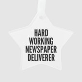 hardwerkende krantenbezorger ornament (achterkant)