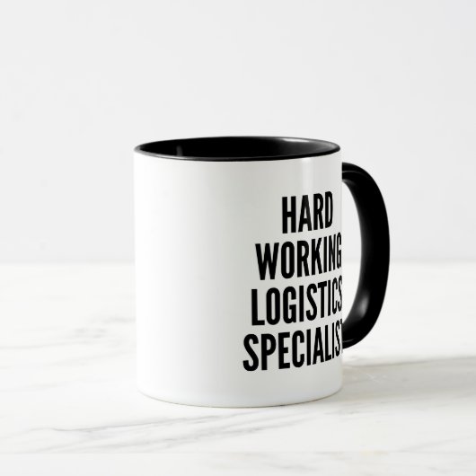Hardwerkende logistiek specialist mok (Voorkant rechts)