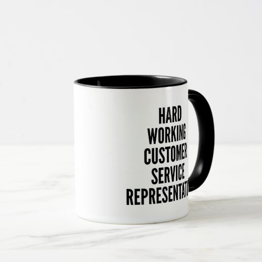 Hardwerkende medewerker van de klantenservice mok (Voorkant rechts)