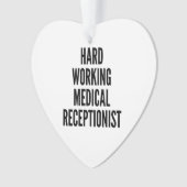 hardwerkende medische receptioniste ornament (voorkant)