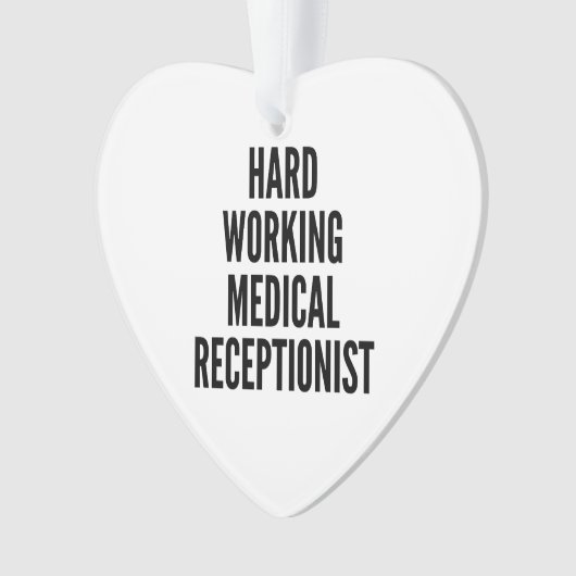 hardwerkende medische receptioniste ornament (voorkant)