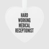 hardwerkende medische receptioniste ornament (voorkant)