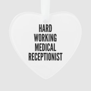 hardwerkende medische receptioniste ornament