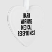 hardwerkende medische receptioniste ornament (voorkant)