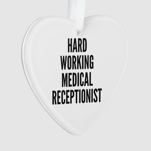 hardwerkende medische receptioniste ornament (voorkant)