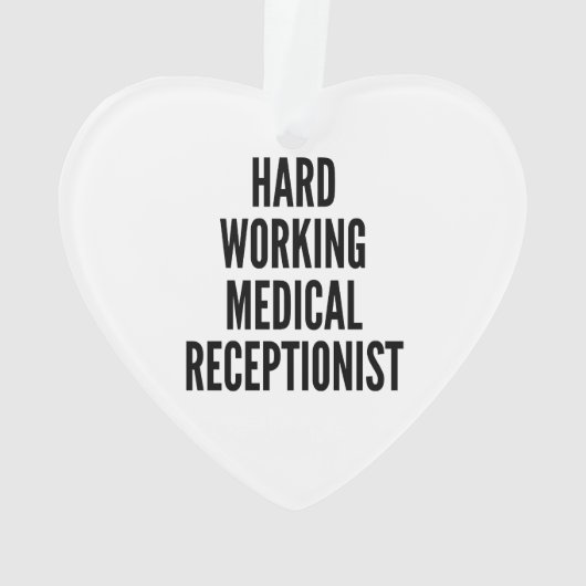 hardwerkende medische receptioniste ornament (achterkant)