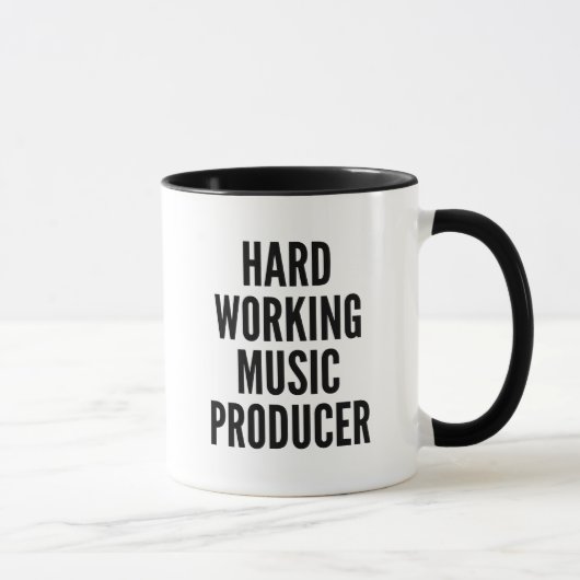 Hardwerkende muziekproducent mok (Rechts)