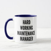 Hardwerkende onderhoudsmanager mok (Links)