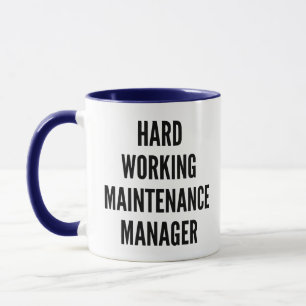 Hardwerkende onderhoudsmanager mok