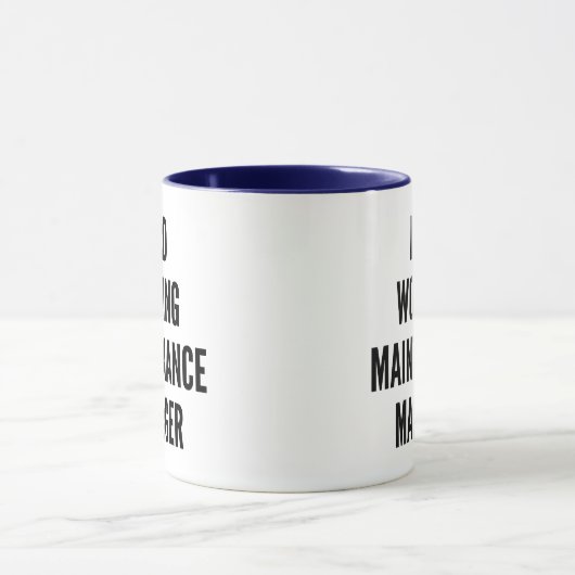 Hardwerkende onderhoudsmanager mok (Midden)