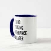 Hardwerkende onderhoudsmanager mok (Voorkant links)