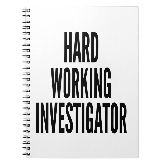 hardwerkende onderzoeker notitieboek (Voorkant)