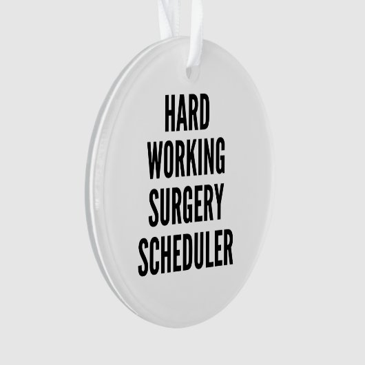 hardwerkende operatieplanner ornament (voorkant)