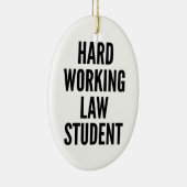 Hardwerkende rechtenstudent keramisch ornament (Rechts)