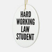 Hardwerkende rechtenstudent keramisch ornament (Links)
