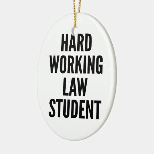 Hardwerkende rechtenstudent keramisch ornament (Links)