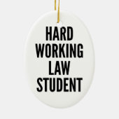 Hardwerkende rechtenstudent keramisch ornament (Achterkant)