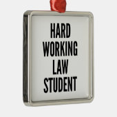 Hardwerkende rechtenstudent metalen ornament (Rechts)