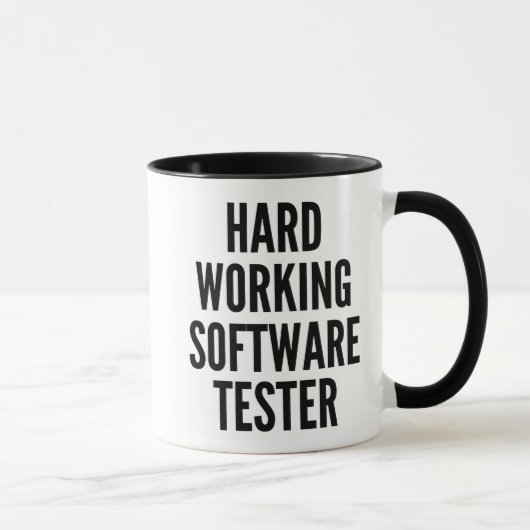 Hardwerkende software tester Mok (Rechts)