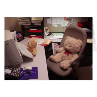 Hardwerkende Teddy Bears-kaart