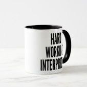 hardwerkende tolk mok (Voorkant rechts)