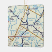 Hardwick Vermont  kaart Keramisch Ornament (Links)