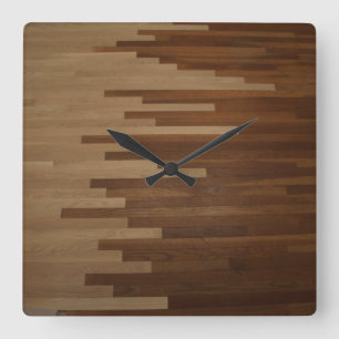 Hardwood Floor Wall klok