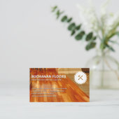 Hardwood Floors en Tiles | Zaagse Logo en Hammer Visitekaartje (Staand voorkant)