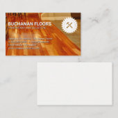 Hardwood Floors en Tiles | Zaagse Logo en Hammer Visitekaartje (Voorkant / Achterkant)