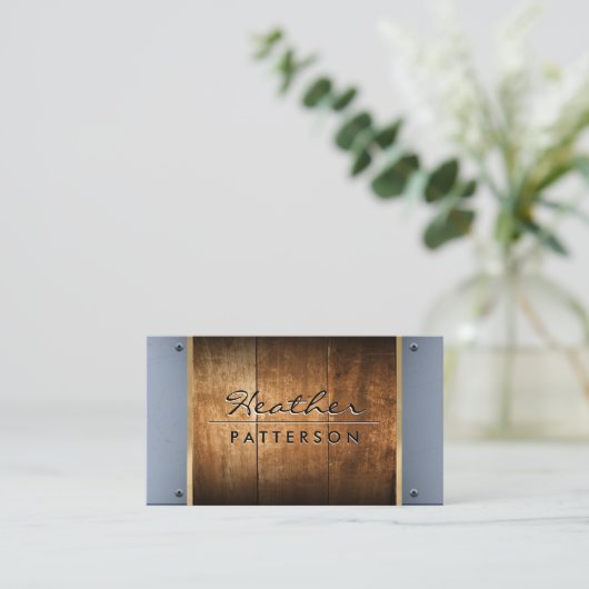 Hardwood | Goudstrim | Metaalrivieren Visitekaartje (Staand voorkant)