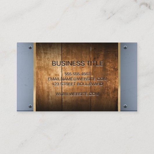 Hardwood | Goudstrim | Metaalrivieren Visitekaartje (Achterkant)